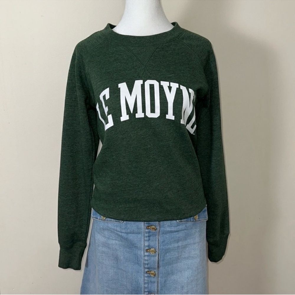 RED SHIRT S LE MOYNE Gear Winter Green White Graphic Crew Pullover Sweatshirt